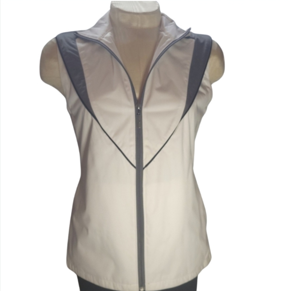 Women's Golf Vest XS Calloway White Zip Lightweight Nylon Opti-Dry Sleeveless